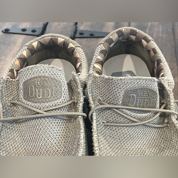 Men’s Hey Dude Wally Sox Shoes - Beige, US 10 Wide, GUC! - Picture 3 of 7